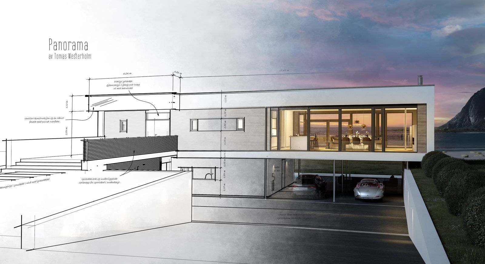 Arkitekttegnet bolig Vestfold - fra tegning til virkelighet